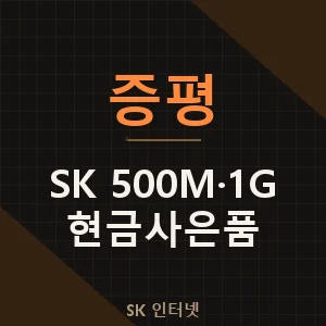 증평 SK 500메가 1기가 인터넷 결합할인 현금사은품 - 증평